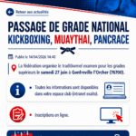 Passage de grade national en kickboxing, muaythai et pancrace en France.
