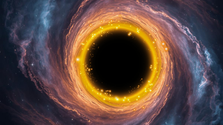 Étude des ondes gravitationnelles révèle le point de non-retour d’un trou noir.