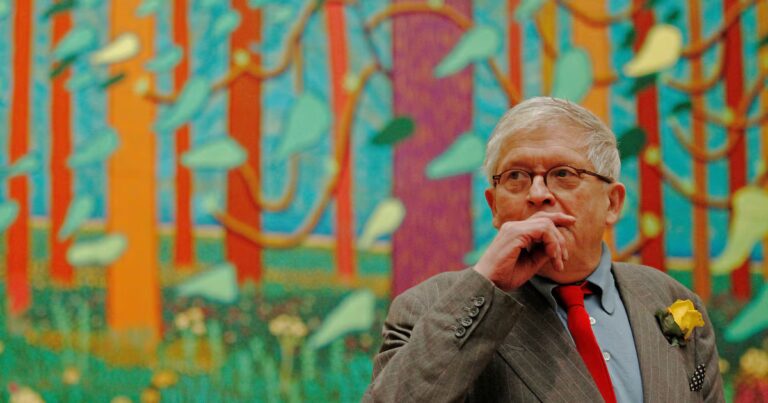 David Hockney, figure majeure de la peinture contemporaine, expose à Paris.