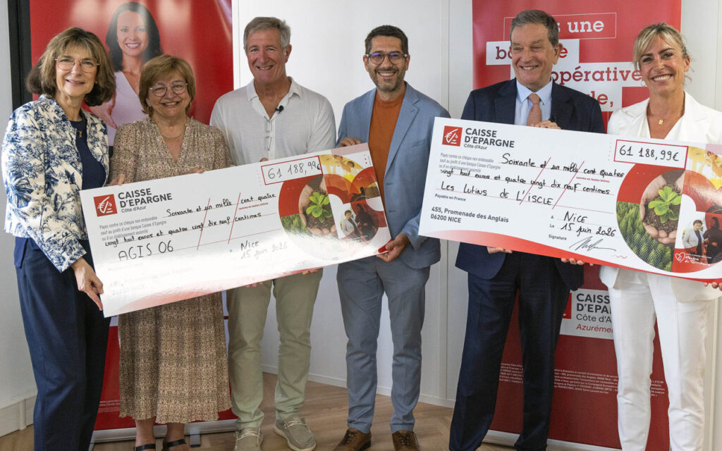 La Caisse d’Épargne Côte d’Azur reverse 122 000 euros à deux associations par la vente d’œuvres d’art.