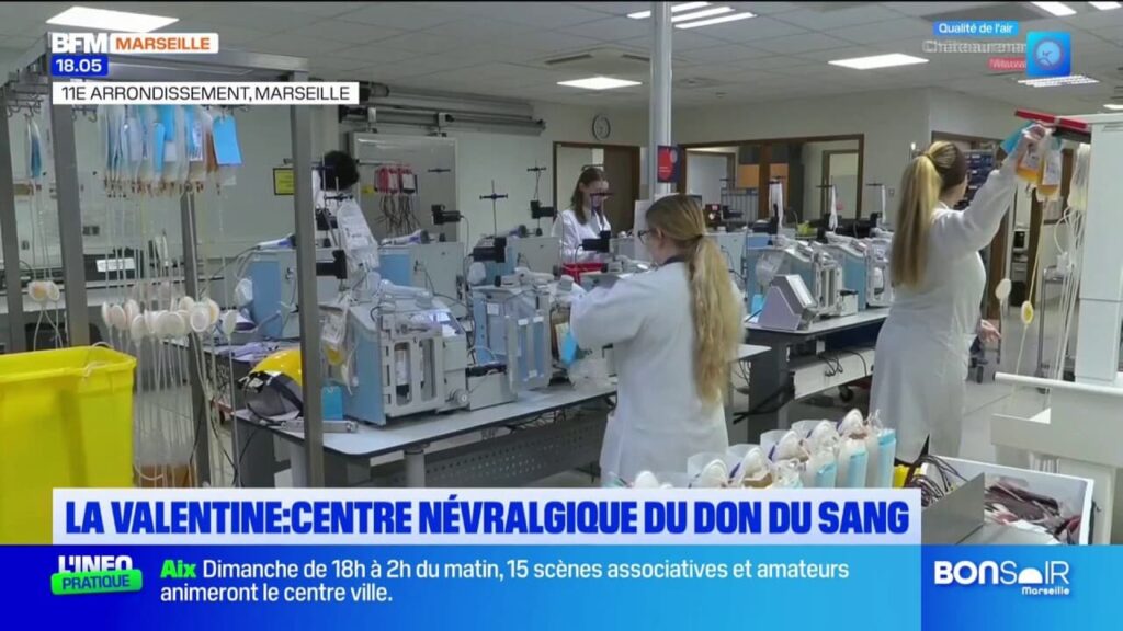 La Valentine, centre névralgique du don du sang en France, face à une baisse des collectes.