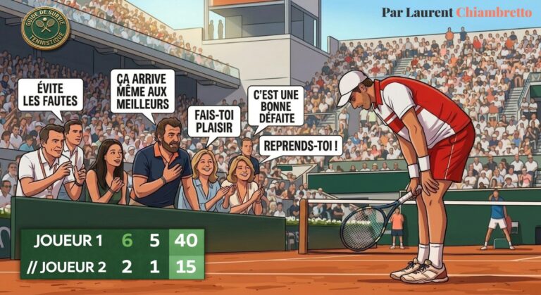 Guide de survie en milieu tennistique : stratégies pour les joueurs en compétition.