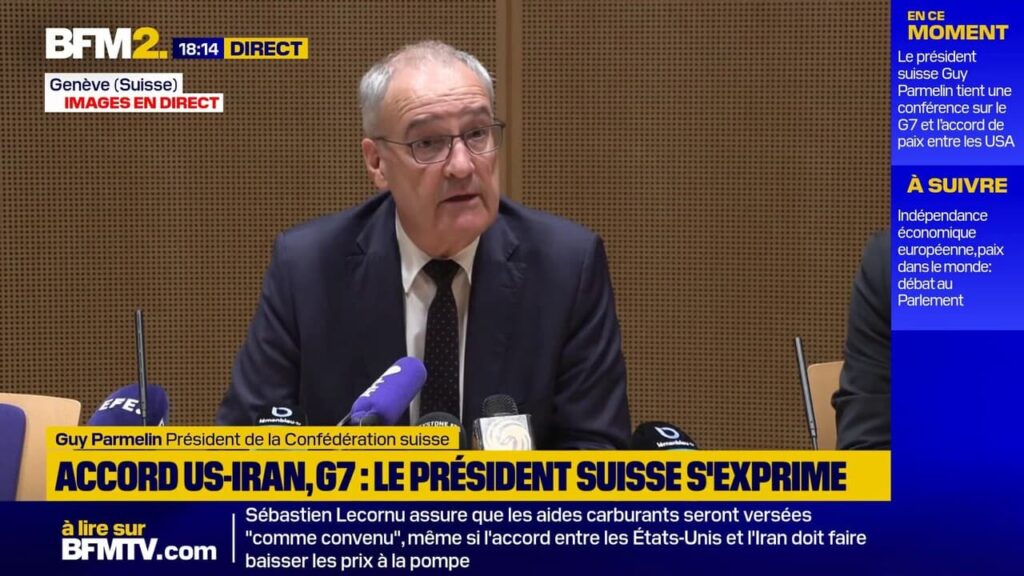 Guy Parmelin évoque des incertitudes sur la signature de l’accord Iran-USA