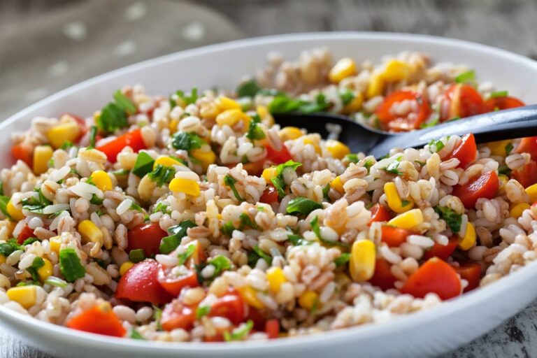 Recette de salade de riz au thon, œufs et tomates : un plat traditionnel simple à préparer.