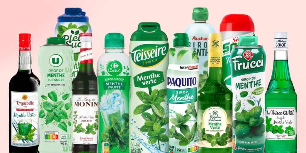 Sirops de menthe : le colorant controversé soulève des inquiétudes sanitaires en Europe.