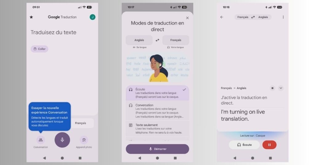 Google Traduction permet désormais la traduction vocale en direct dans plus de 70 langues.