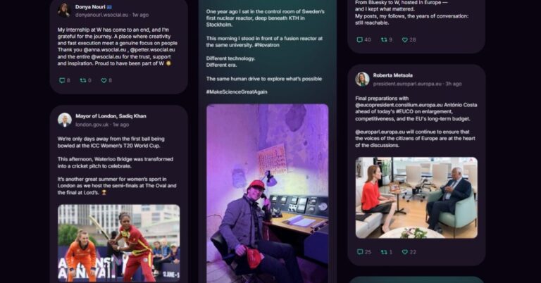 L’UE lance un nouveau réseau social, W, pour contrer la désinformation en ligne.