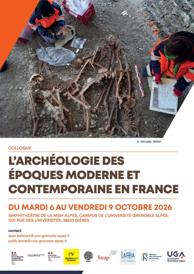 Manifestation scientifique sur l’archéologie des époques modernes en France
