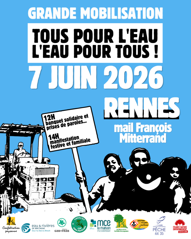 Mobilisation nationale pour l’accès à l’eau à Rennes le 7 juin.