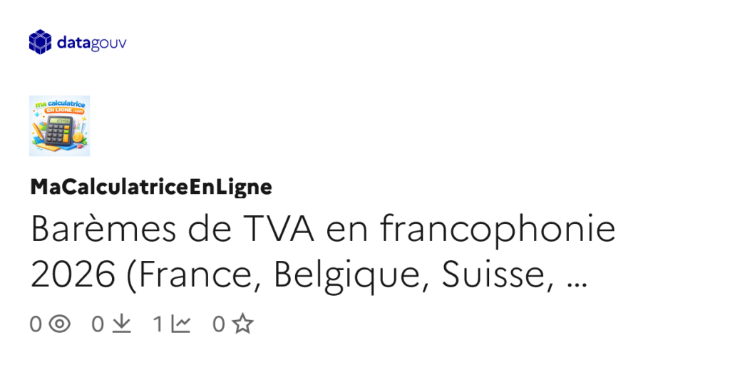 Barèmes de TVA 2026 : France, Belgique, Suisse et Québec ajustent leurs taux.