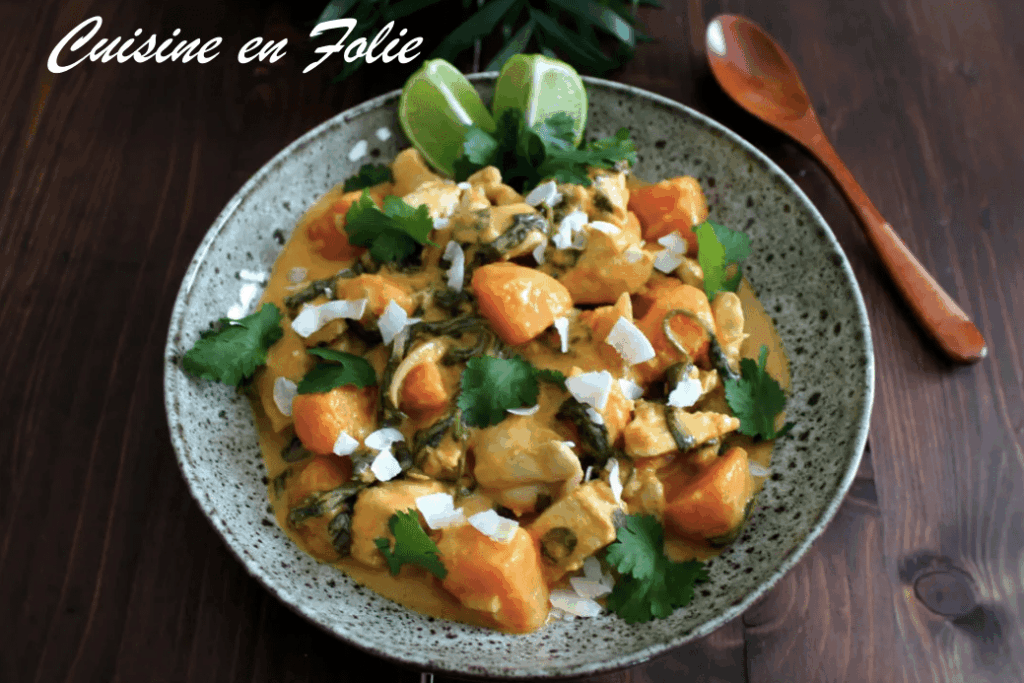 Curry de poulet à la noix de coco : une recette populaire en Asie du Sud-Est.