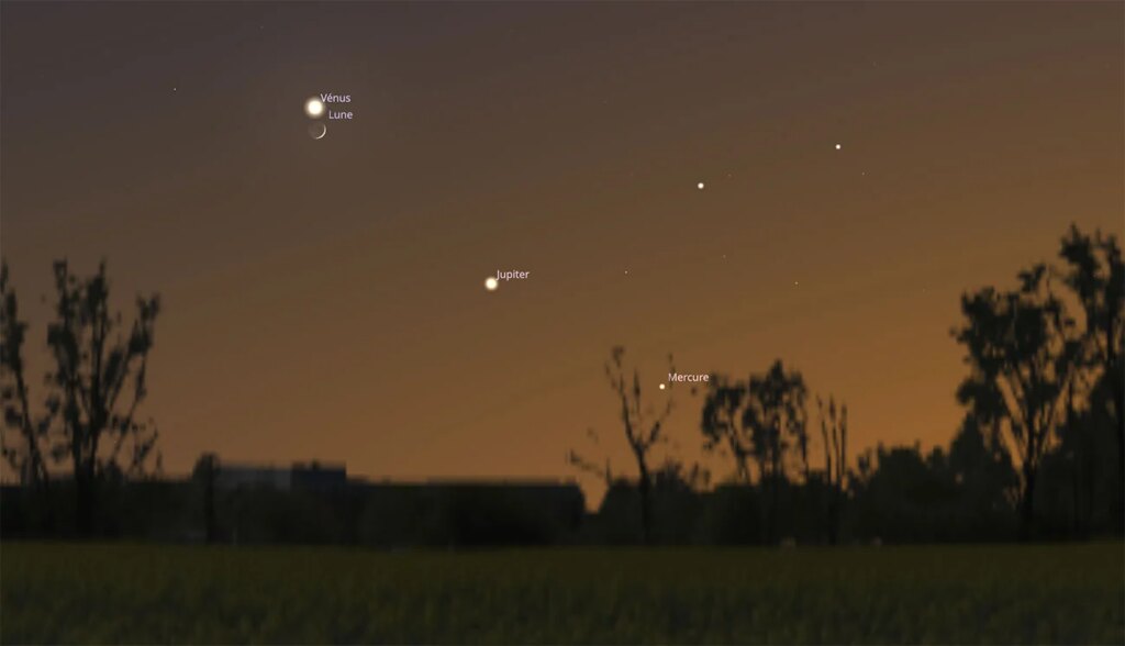 Lune et Vénus se rejoignent dans une conjonction observable depuis plusieurs pays.