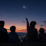 Deux astres brillants apparaissent côte à côte dans le ciel ce soir.