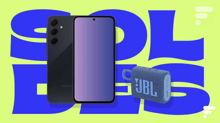 Samsung Galaxy A35 et JBL Go 3 en promotion à 249 € selon Frandroid.