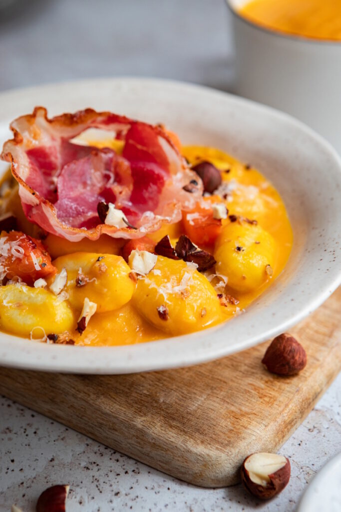 Gnocchi à la crème de butternut rôtie : recette traditionnelle italienne revisité en France