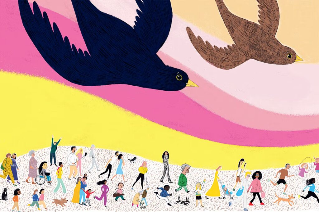 Ooz : un livre pour enfants illustrant la découverte du monde à hauteur d’oiseau