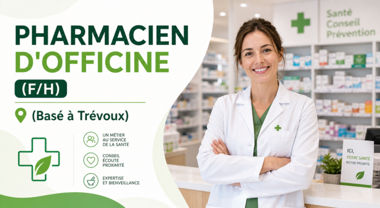 PHARMACIEN D’OFFICINE (F/H) (Basé à Trévoux)