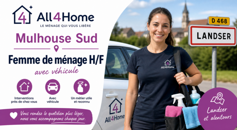 All4Home – Mulhouse Sud Femme de ménage H/F avec véhicule Landser