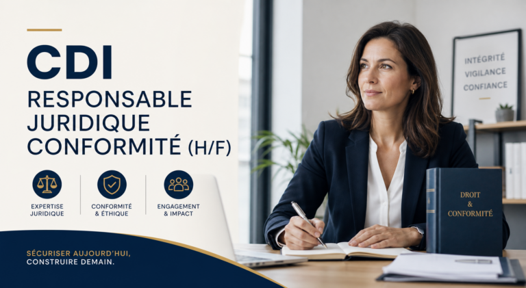 CDI – Responsable Juridique Conformité (H/F)