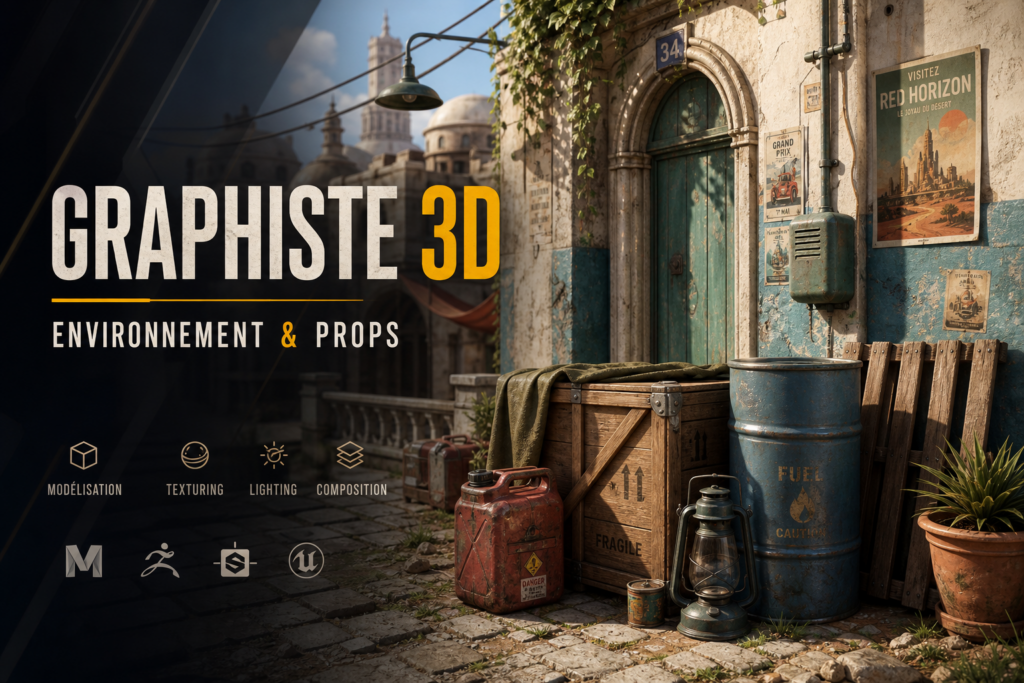 Graphiste 3D – environnement & props