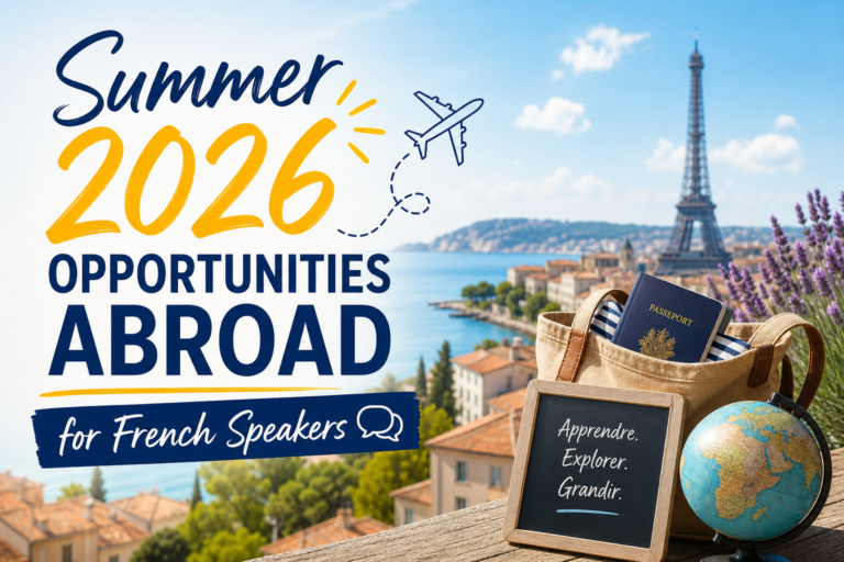 Summer 2026 Opportunities Abroad for French Speakers