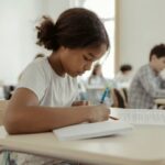 Les enfants concentrés en classe partagent des caractéristiques familiales communes.