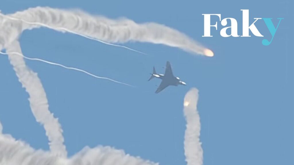 Un pilote de chasse américain évite des missiles iraniens dans une vidéo de jeu vidéo.