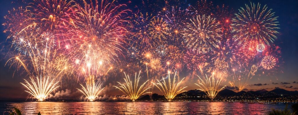 Cannes annonce six soirées de feux d’artifice lors de son Festival d’Art Pyrotechnique.