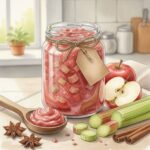 Confiture rhubarbe pomme : recette traditionnelle française en hausse de popularité.