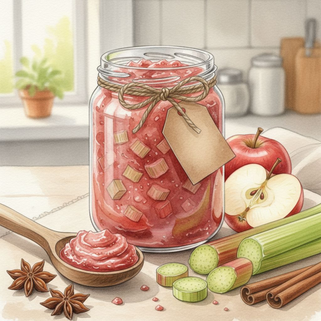 Confiture rhubarbe pomme : recette traditionnelle française en hausse de popularité.