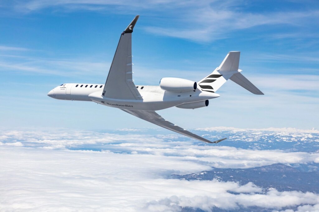 Bombardier lance un jet d’affaires capable de franchir l’Atlantique à Mach 0,95.