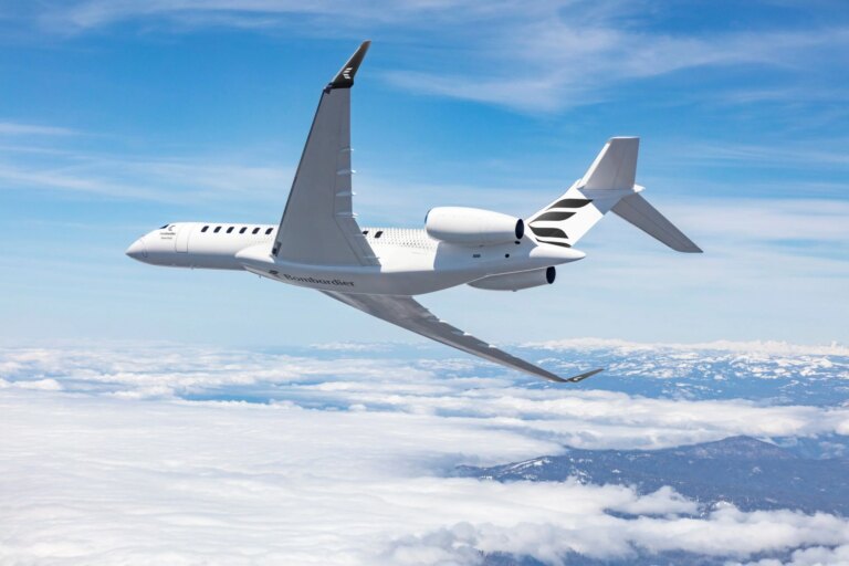 Bombardier lance un jet d’affaires capable de franchir l’Atlantique à Mach 0,95.