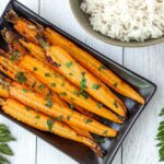 Carottes rôties au miel préparées à l’air fryer : une méthode de cuisson rapide et saine.