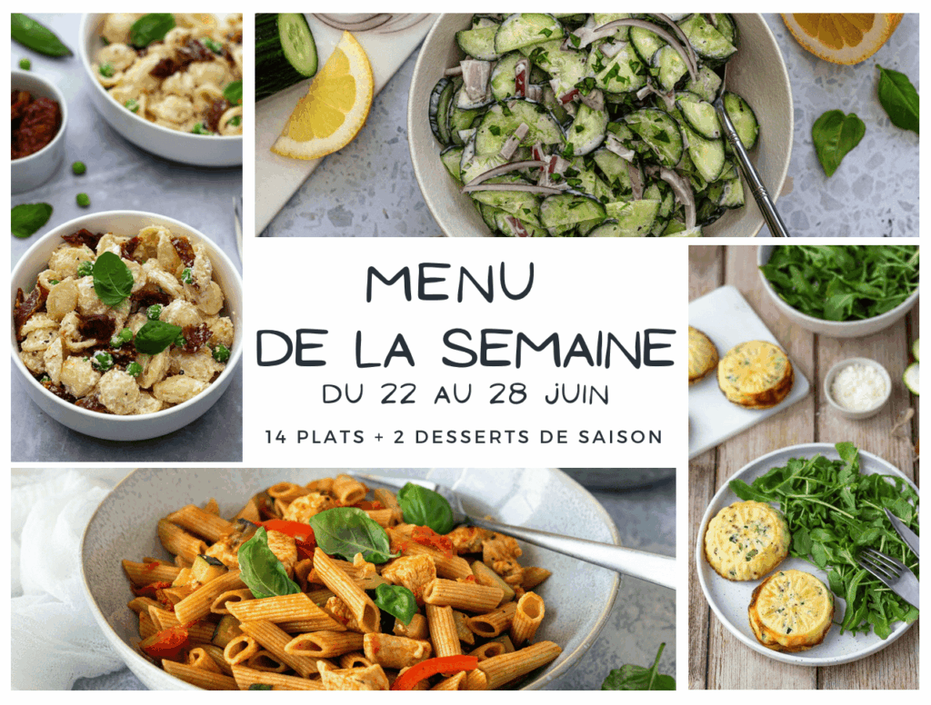 Menu de la semaine : Plats proposés par les restaurants français du 22 au 28 juin