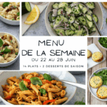 Menu de la semaine : Plats proposés par les restaurants français du 22 au 28 juin