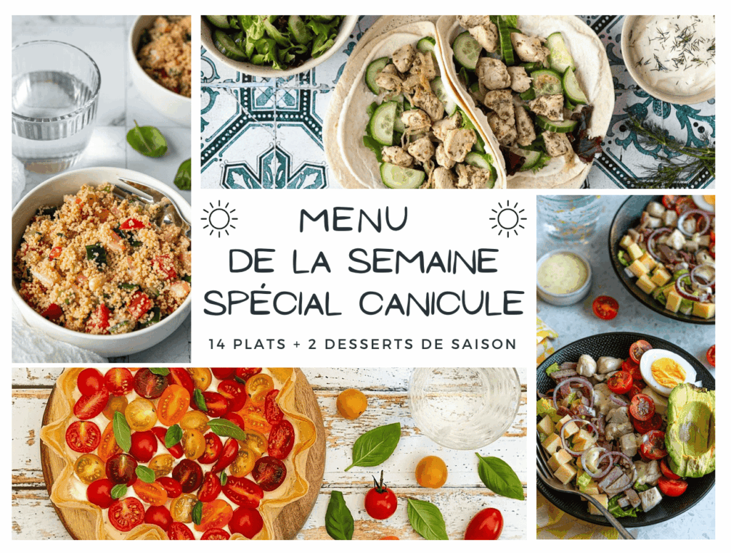 Menu de la semaine : recommandations alimentaires pour faire face à la canicule en France.