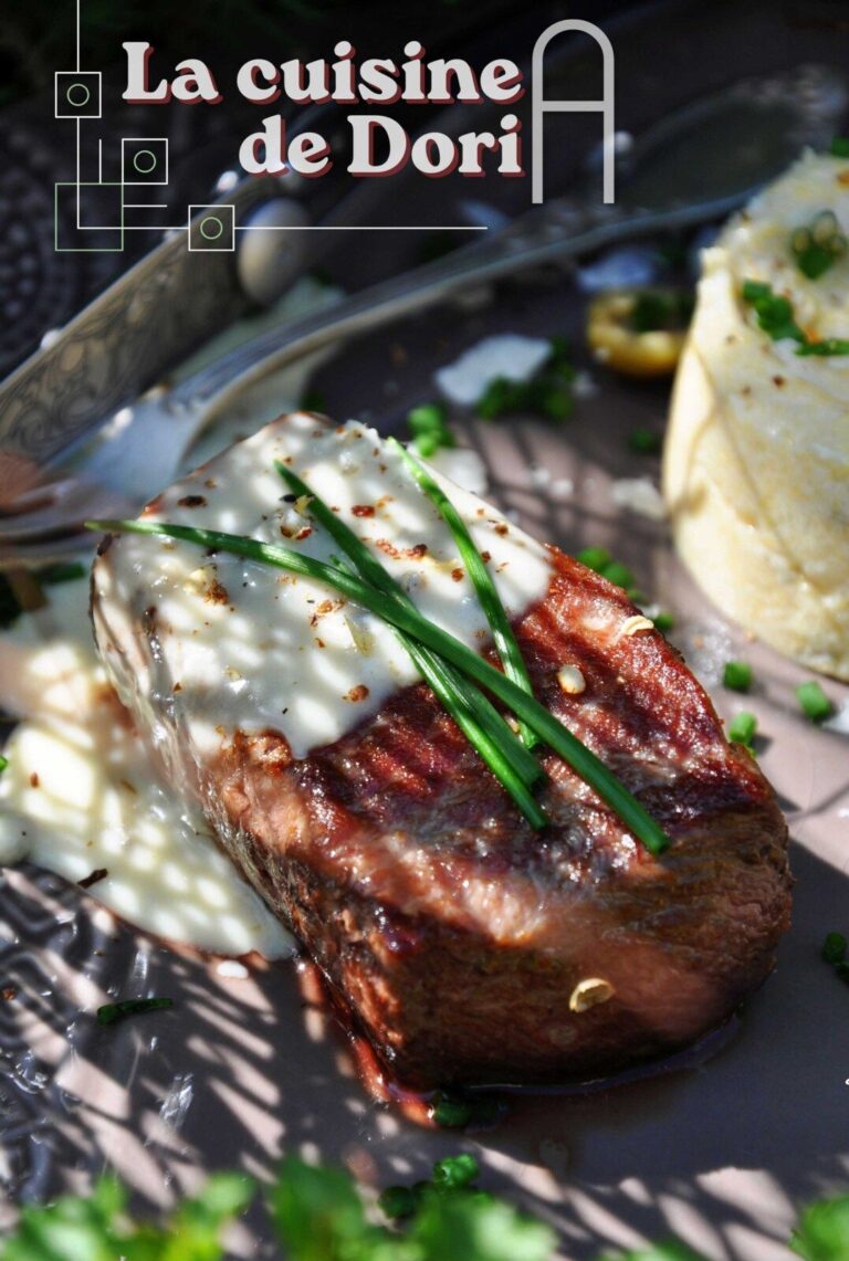 Pavé de bœuf grillé et polenta crémeuse : une recette italienne au gorgonzola