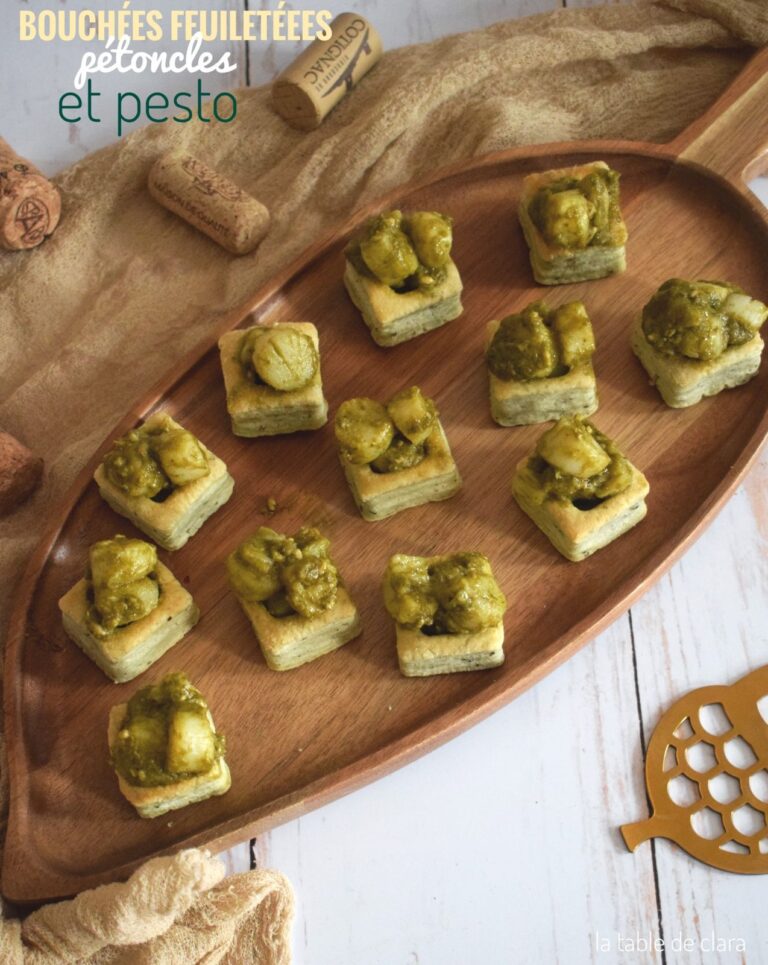 Bouchées feuilletées aux pétoncles et pesto : une recette simple pour les événements culinaires.