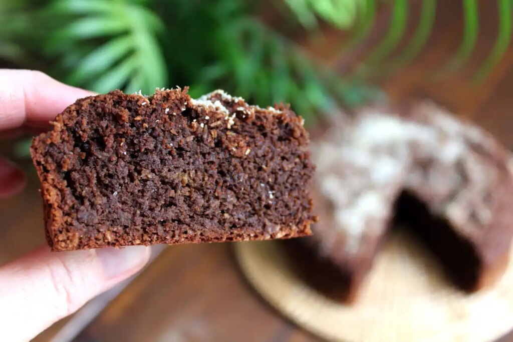 Recette de gâteau noix de coco et chocolat à indice glycémique bas pour une alimentation saine.