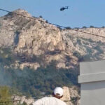 Incendie près de Marseille : les marins-pompiers gèrent des reprises sur place.