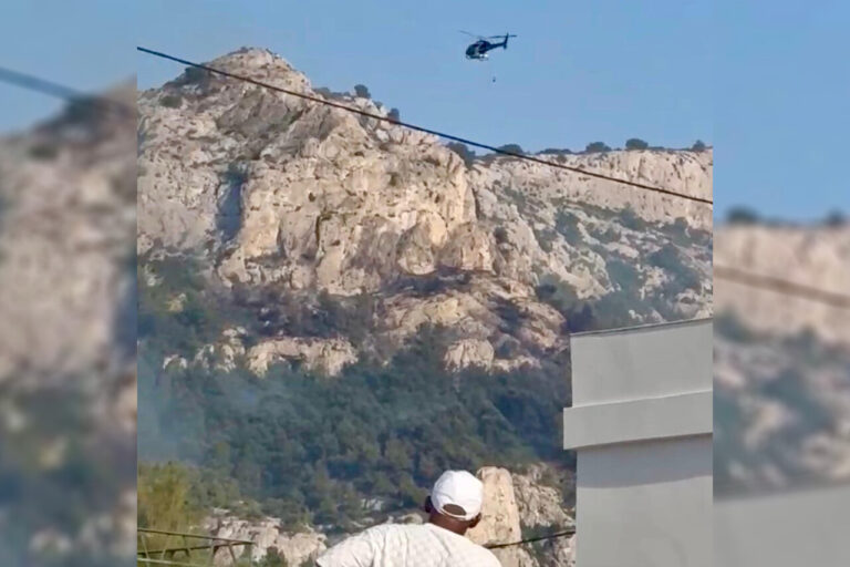 Incendie près de Marseille : les marins-pompiers gèrent des reprises sur place.