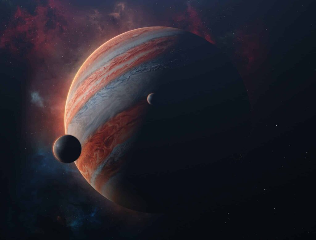 Jupiter influence le mouvement du Soleil en raison de sa masse considérable.