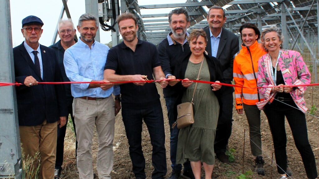 Inauguration de l’installation agrivoltaïque sur les vignes du domaine André Brunel à Travaillan.