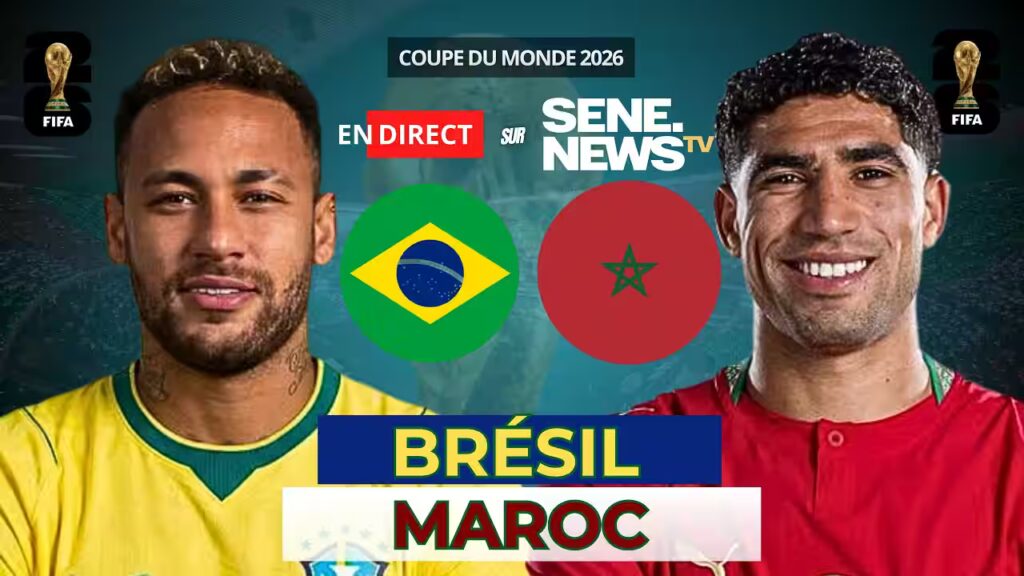 Brésil et Maroc s’affrontent dans un match décisif au Mondial 2026.