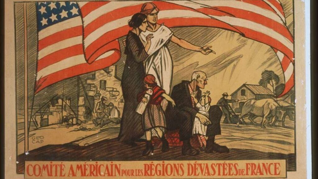 Les femmes américaines soutiennent la France et ses orphelins après la Première Guerre mondiale.