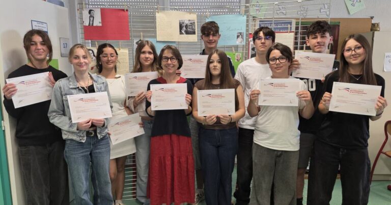 Concours national de la Résistance : un prix pour les collégiens de Sundhouse