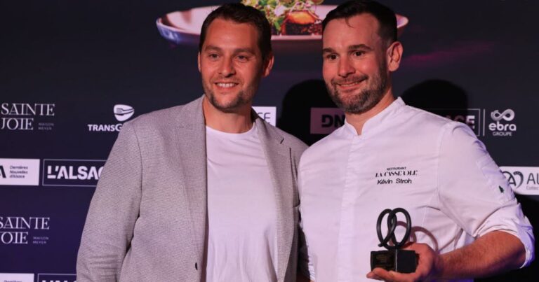 Kévin Stroh récompensé au Prix du jeune chef espoir pour son travail à La Casserole en Alsace.