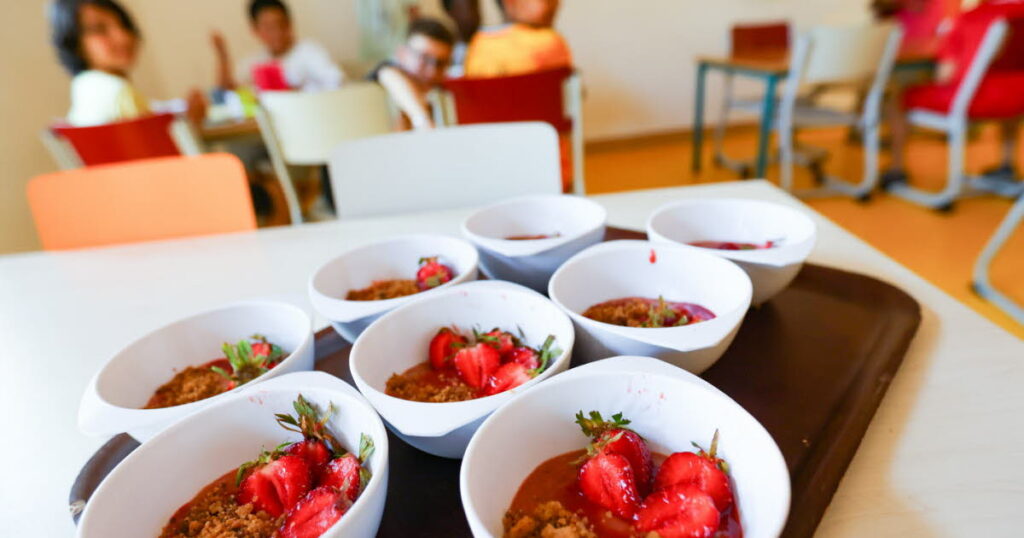 Dessert étoilé proposé aux écoliers de Colmar par la cantine scolaire locale
