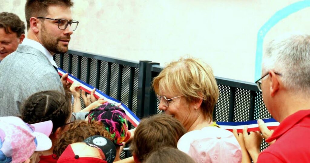 Inauguration de la cour végétalisée de l’école Xavier-Gerber à Rouffach.