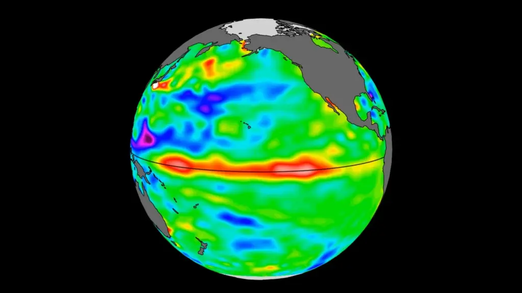 NASA détecte une grande houle océanique pouvant indiquer le retour d’El Niño.